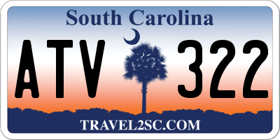 SC license plate ATV322