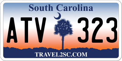 SC license plate ATV323