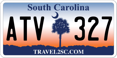 SC license plate ATV327