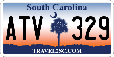 SC license plate ATV329