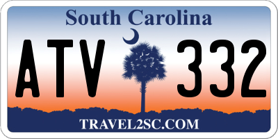 SC license plate ATV332