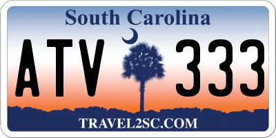 SC license plate ATV333