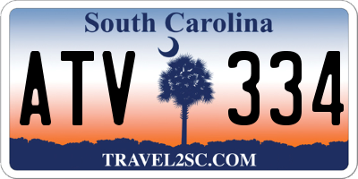 SC license plate ATV334