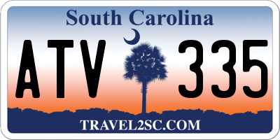SC license plate ATV335