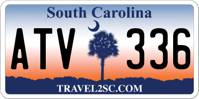 SC license plate ATV336