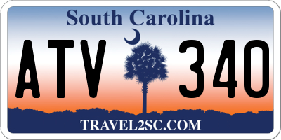 SC license plate ATV340