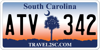 SC license plate ATV342