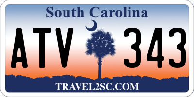 SC license plate ATV343