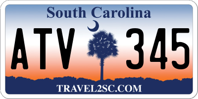 SC license plate ATV345