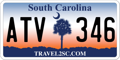 SC license plate ATV346