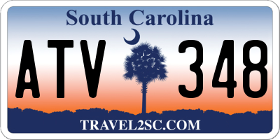 SC license plate ATV348