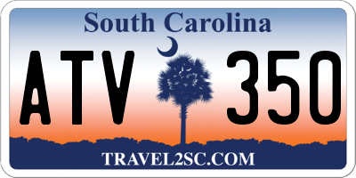 SC license plate ATV350