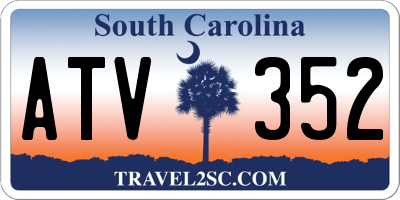 SC license plate ATV352