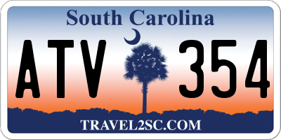 SC license plate ATV354