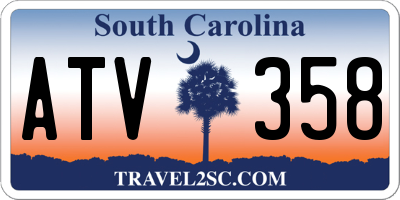 SC license plate ATV358