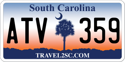 SC license plate ATV359