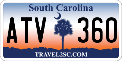 SC license plate ATV360