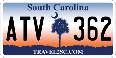 SC license plate ATV362