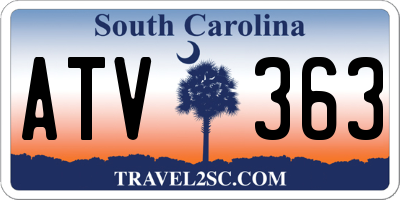 SC license plate ATV363