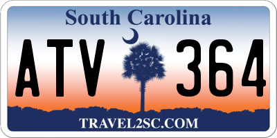 SC license plate ATV364