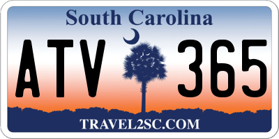 SC license plate ATV365