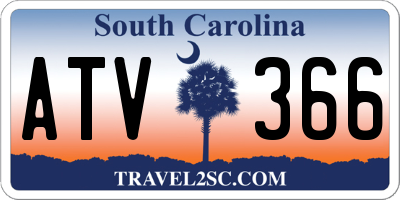 SC license plate ATV366