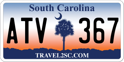 SC license plate ATV367