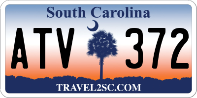 SC license plate ATV372