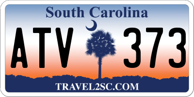 SC license plate ATV373
