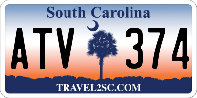 SC license plate ATV374