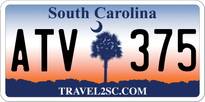 SC license plate ATV375