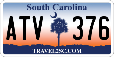 SC license plate ATV376