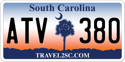 SC license plate ATV380