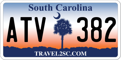 SC license plate ATV382