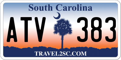 SC license plate ATV383
