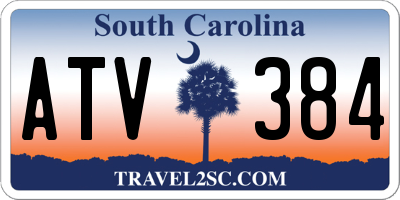 SC license plate ATV384