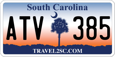 SC license plate ATV385