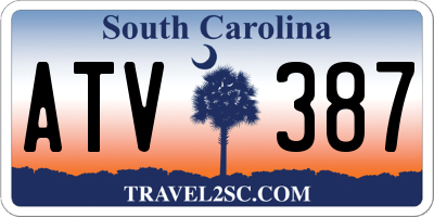 SC license plate ATV387