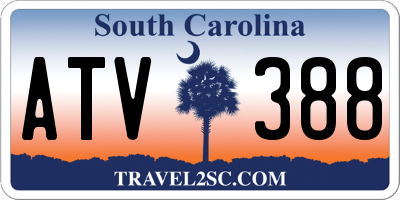 SC license plate ATV388