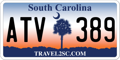 SC license plate ATV389
