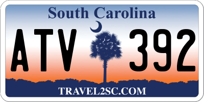 SC license plate ATV392