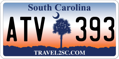 SC license plate ATV393
