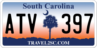SC license plate ATV397