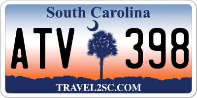 SC license plate ATV398