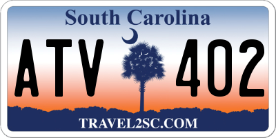 SC license plate ATV402