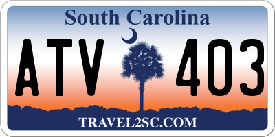 SC license plate ATV403