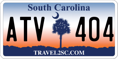 SC license plate ATV404