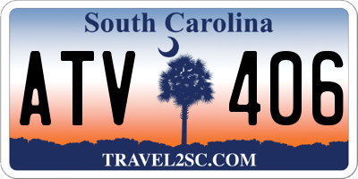 SC license plate ATV406