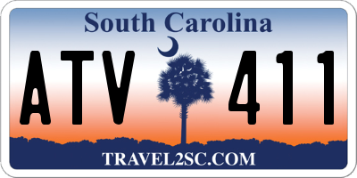 SC license plate ATV411