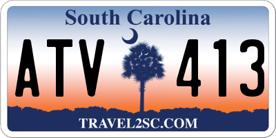 SC license plate ATV413